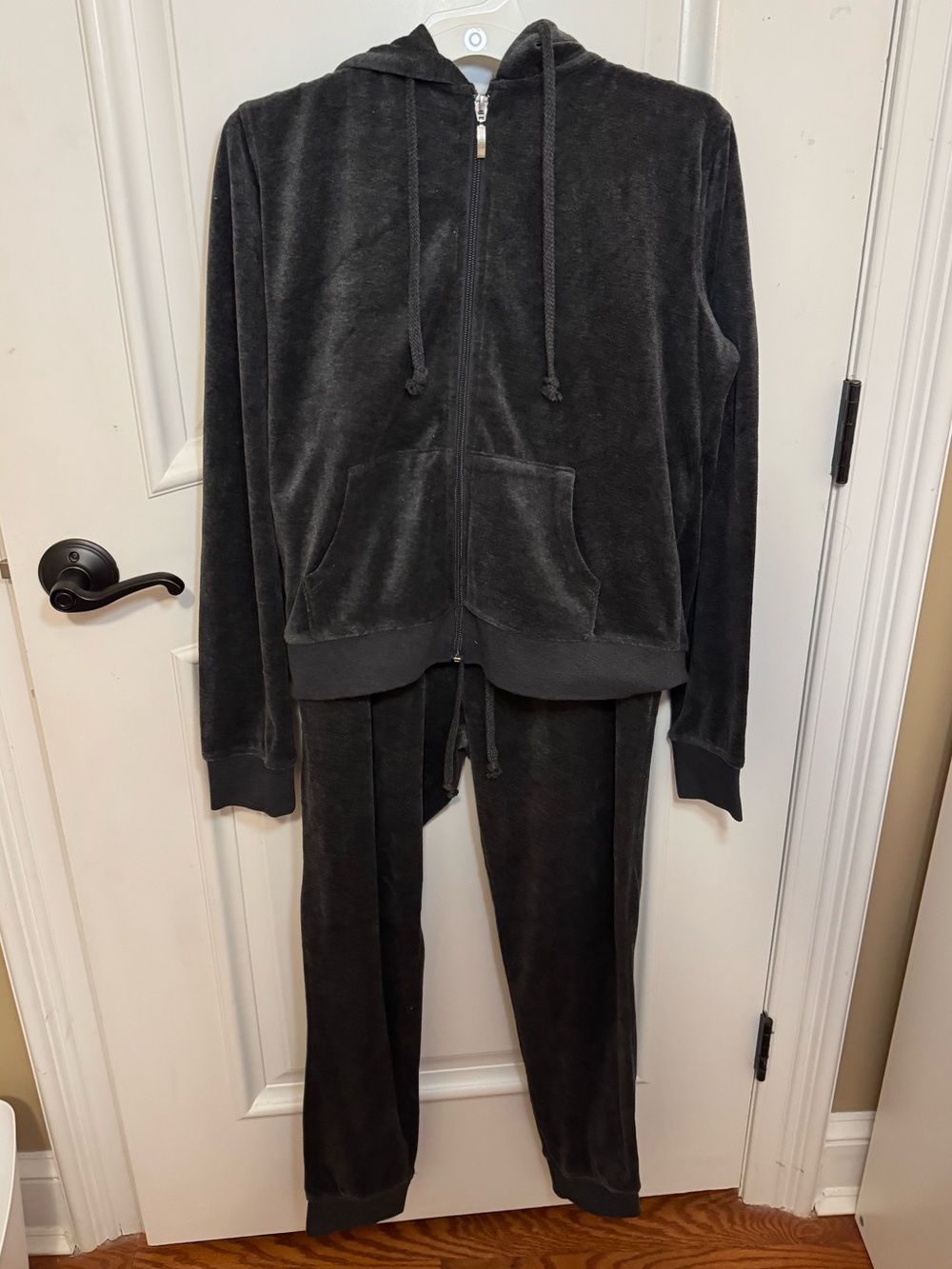 Fashion Nova Grey Velour Lounge Jogger Set